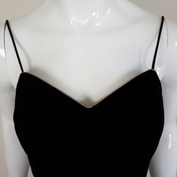 Vintage 90's Alex Evenings Black Velvet Cocktail Dress - Picture 5 of 9